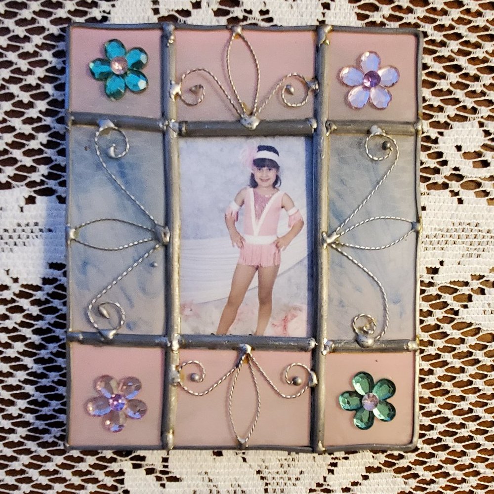 Jewels and Stain Glass Pinks Picture Frame